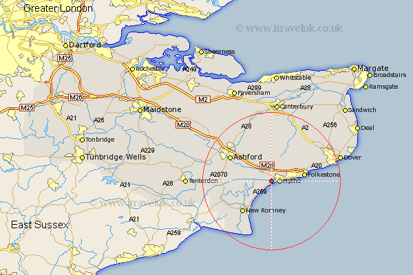 West Hythe Kent Map