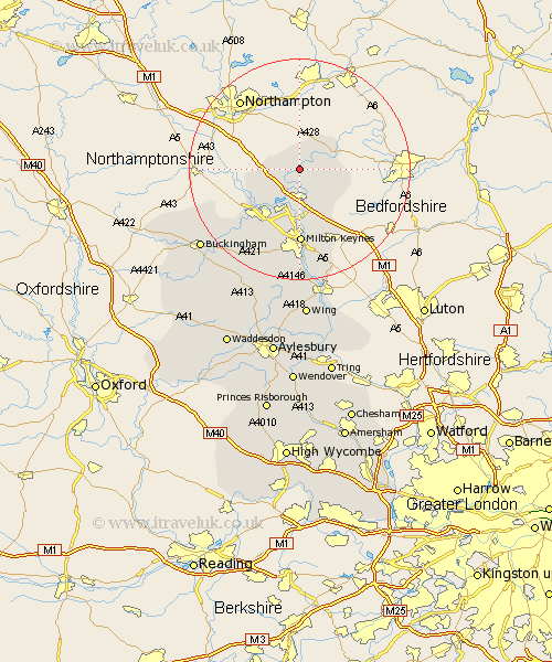 Weston Underwood Buckinghamshire Map