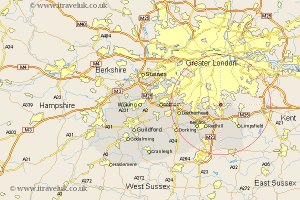 Whyteleafe Surrey Map