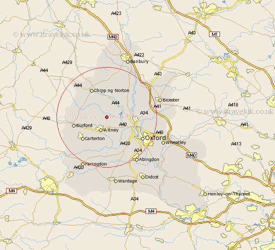 Wilcote Oxfordshire Map