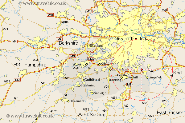 Woldingham Surrey Map