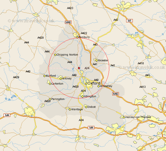 Woodstock Oxfordshire Map