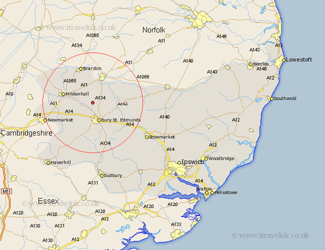 Wordwell Suffolk Map